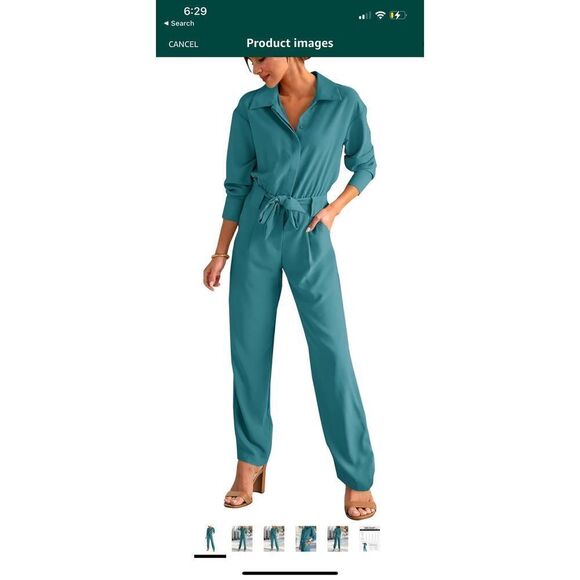 NWT Teal Jumpsuit XL - Picture 5 of 11